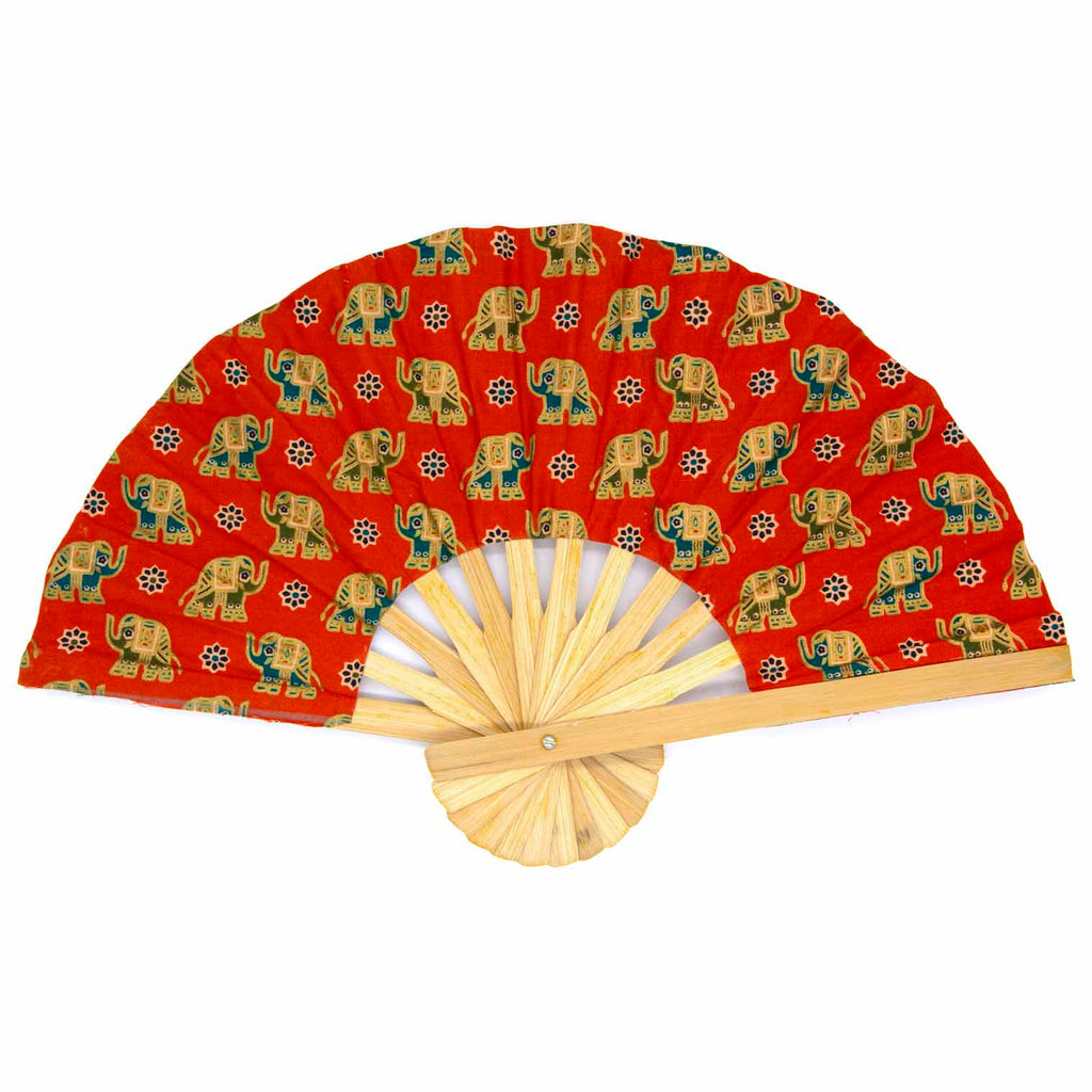 Ten Thai Fans - Elephant-Siesta Crafts
