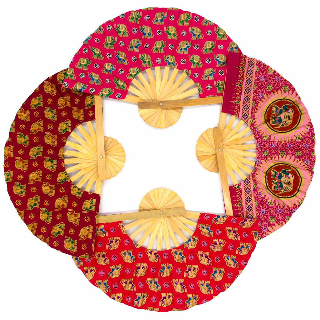 Ten Thai Fans - Elephant-Siesta Crafts