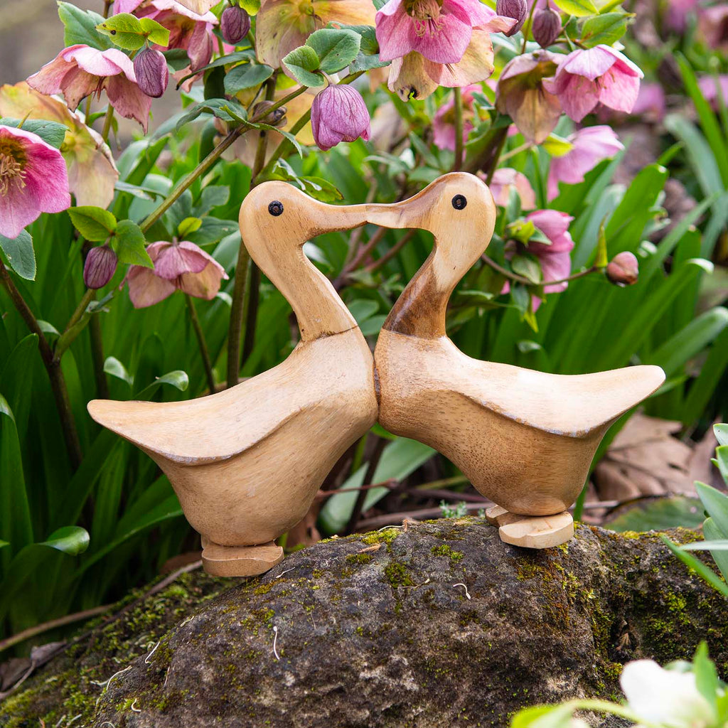 Kissing Bamboo Root Ducks-Siesta Crafts