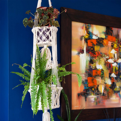 Double Macrame Plant Hanger-Siesta Crafts