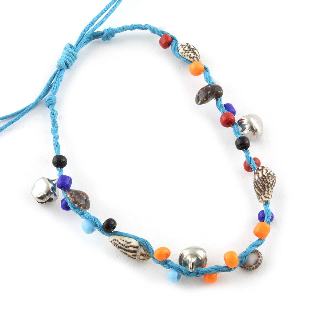 Charm Anklet with Shell-Siesta Crafts
