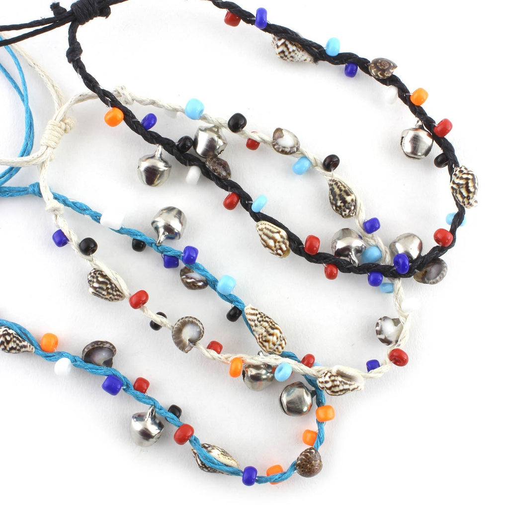 Charm Anklet with Shell-Siesta Crafts