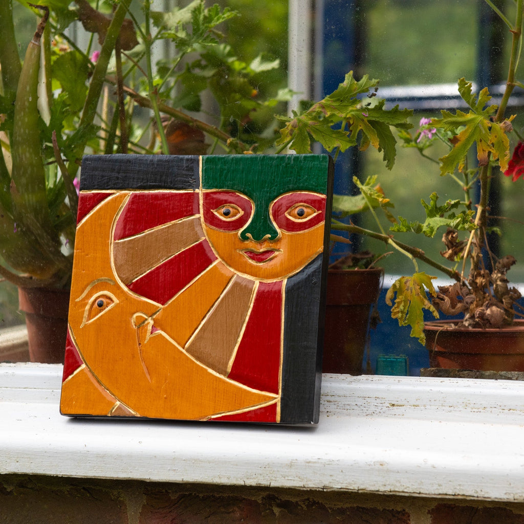 Sun and Moon Faces Plaque-Siesta Crafts