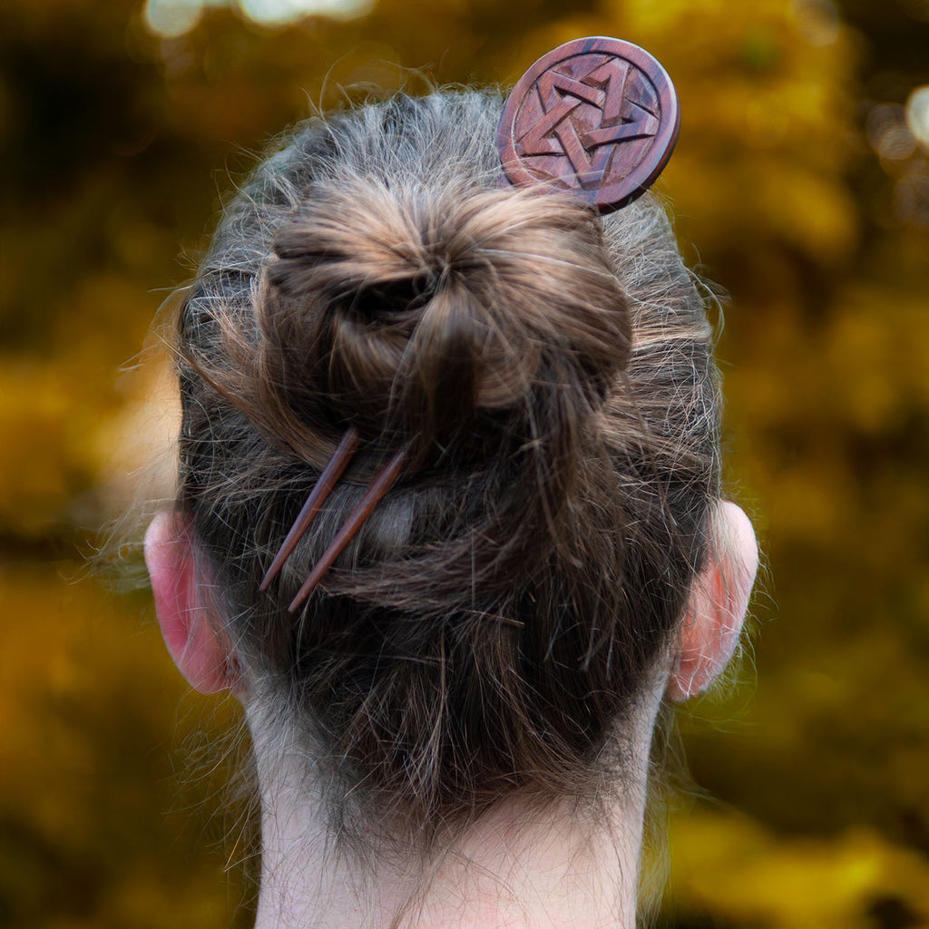 Pentacle Design Hair Fork-Siesta Crafts