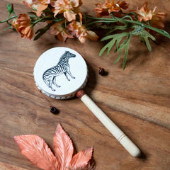 Zebra Zoo Hand Drum-Siesta Crafts