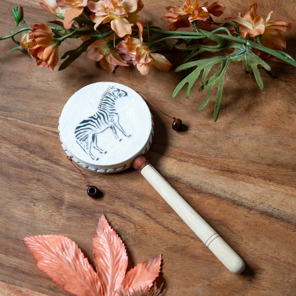 Zebra Zoo Hand Drum-Siesta Crafts