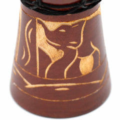 Carved Elephant Djembe Drum 20cm