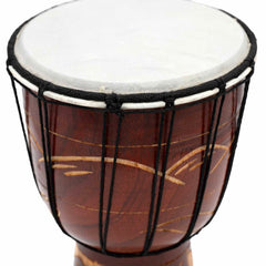Carved Elephant Djembe Drum 30cm