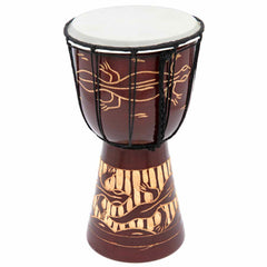 Carved Gecko Djembe Drum 30cm