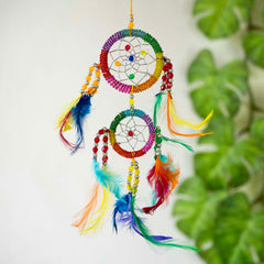 Rainbow Beaded Dreamcatcher