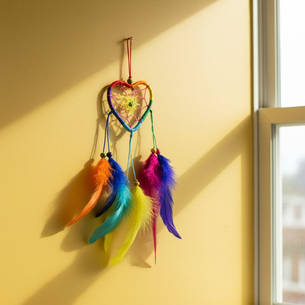 Heart Bright Rainbow Dreamcatcher-Siesta Crafts
