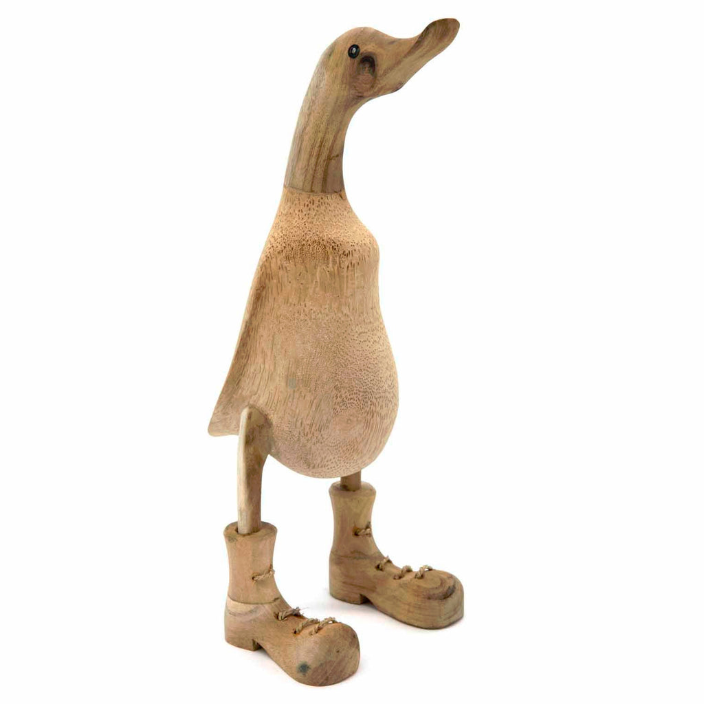 Natural Bamboo Root Duck with Boots-Siesta Crafts