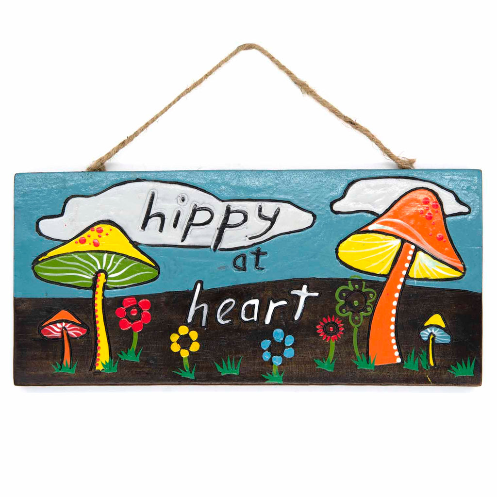Hippy At Heart Plaque-Siesta Crafts