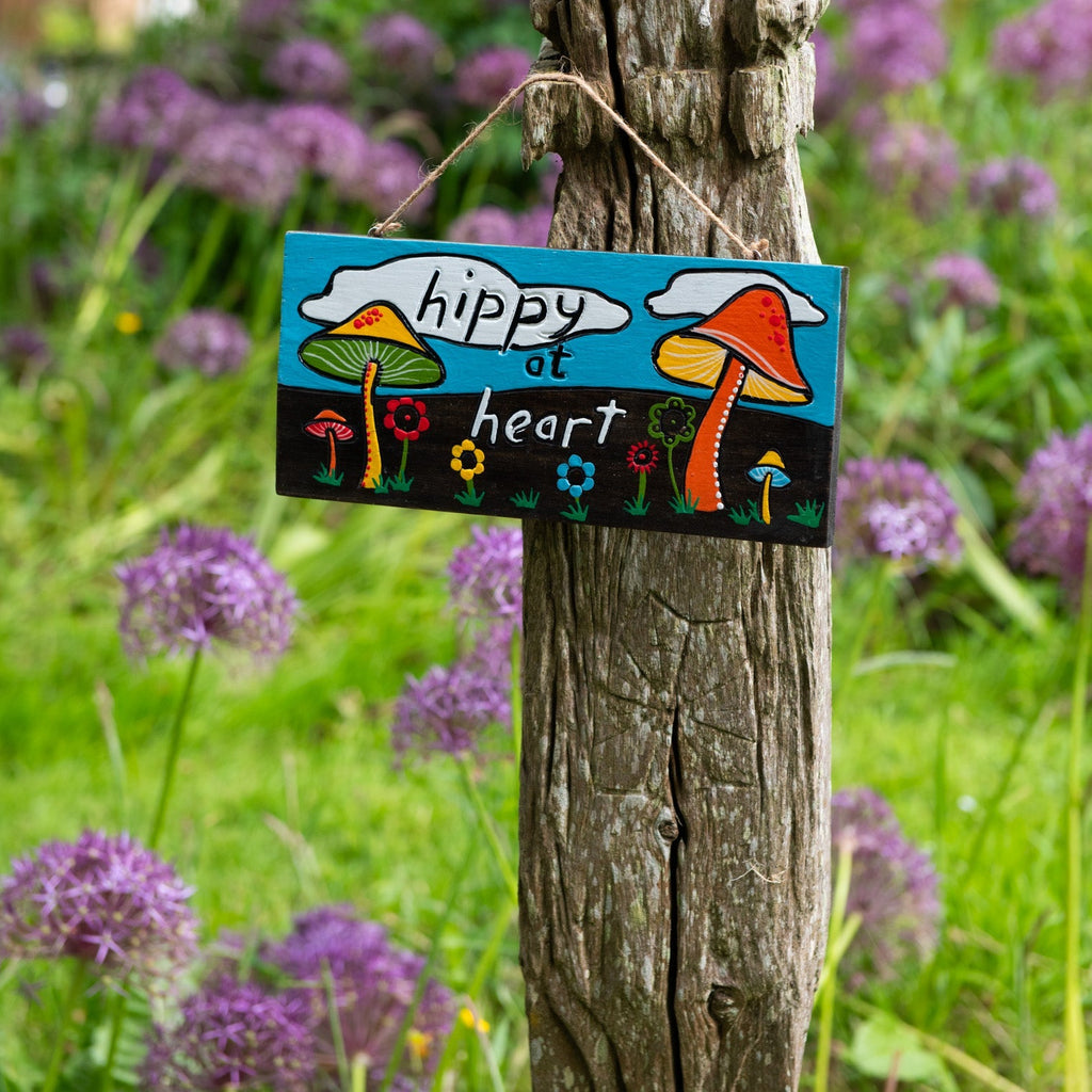 Hippy At Heart Plaque-Siesta Crafts