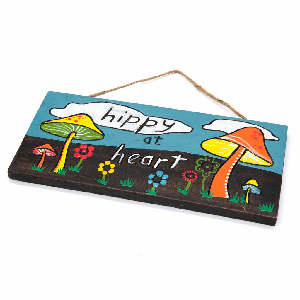 Hippy At Heart Plaque-Siesta Crafts