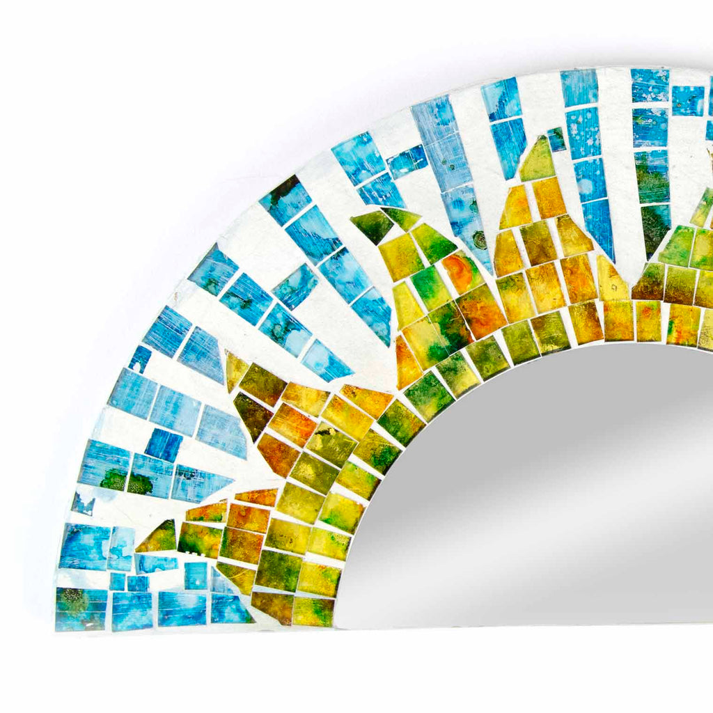 Rising Sun Mosaic Mirror-Siesta Crafts