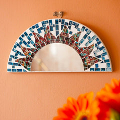 Rising Sun Mosaic Mirror-Siesta Crafts