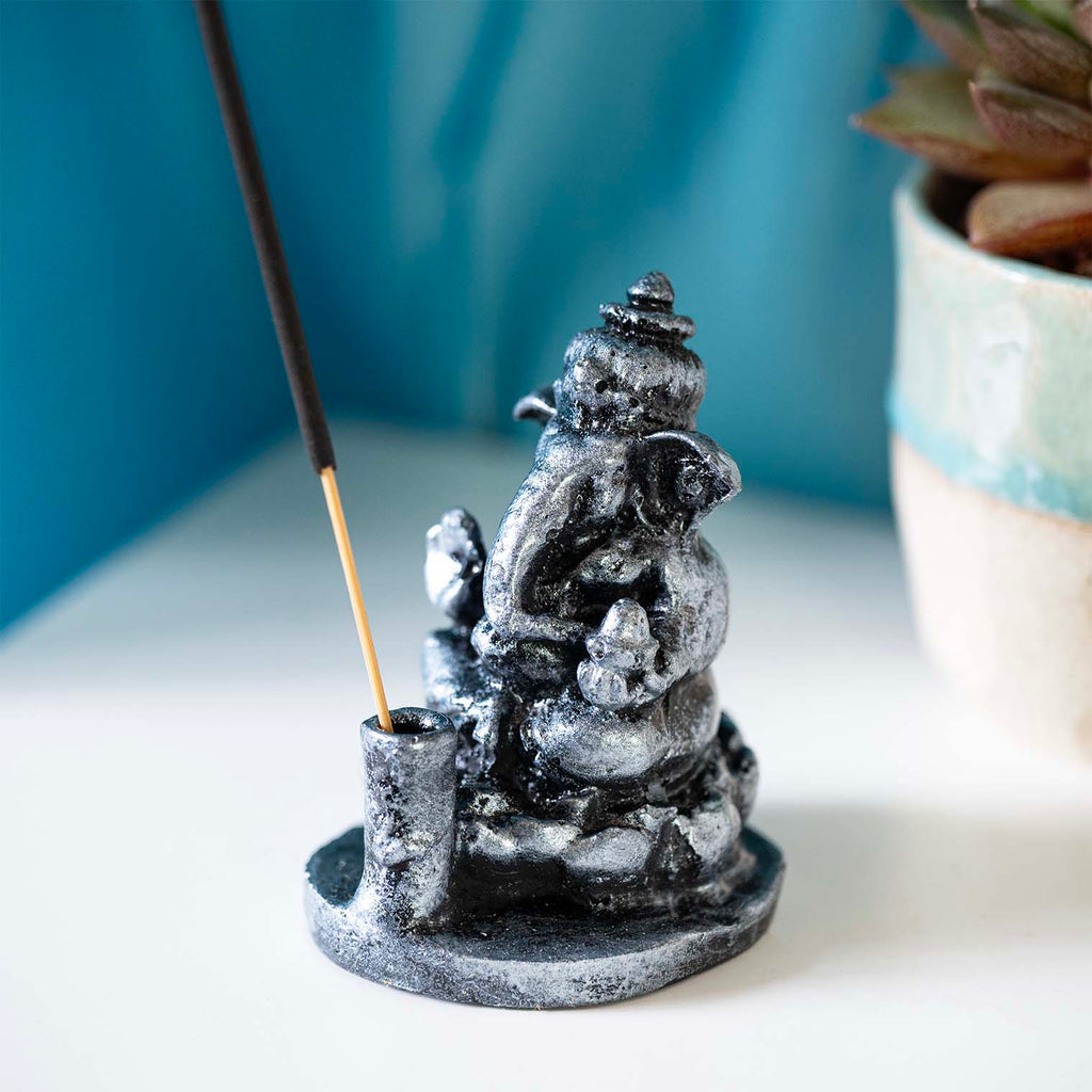 Resin Ganesh Incense Holder