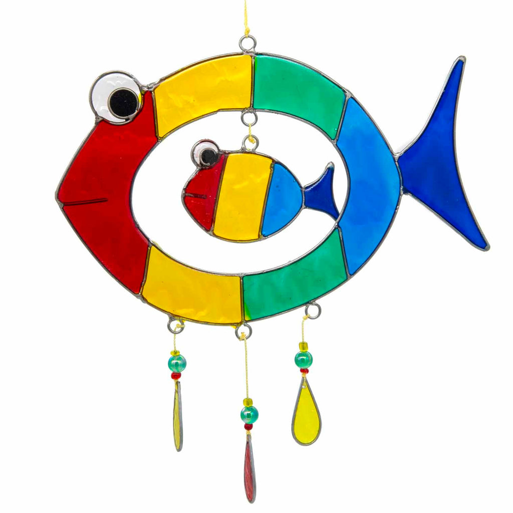 Big Fish Little Fish Suncatcher-Siesta Crafts