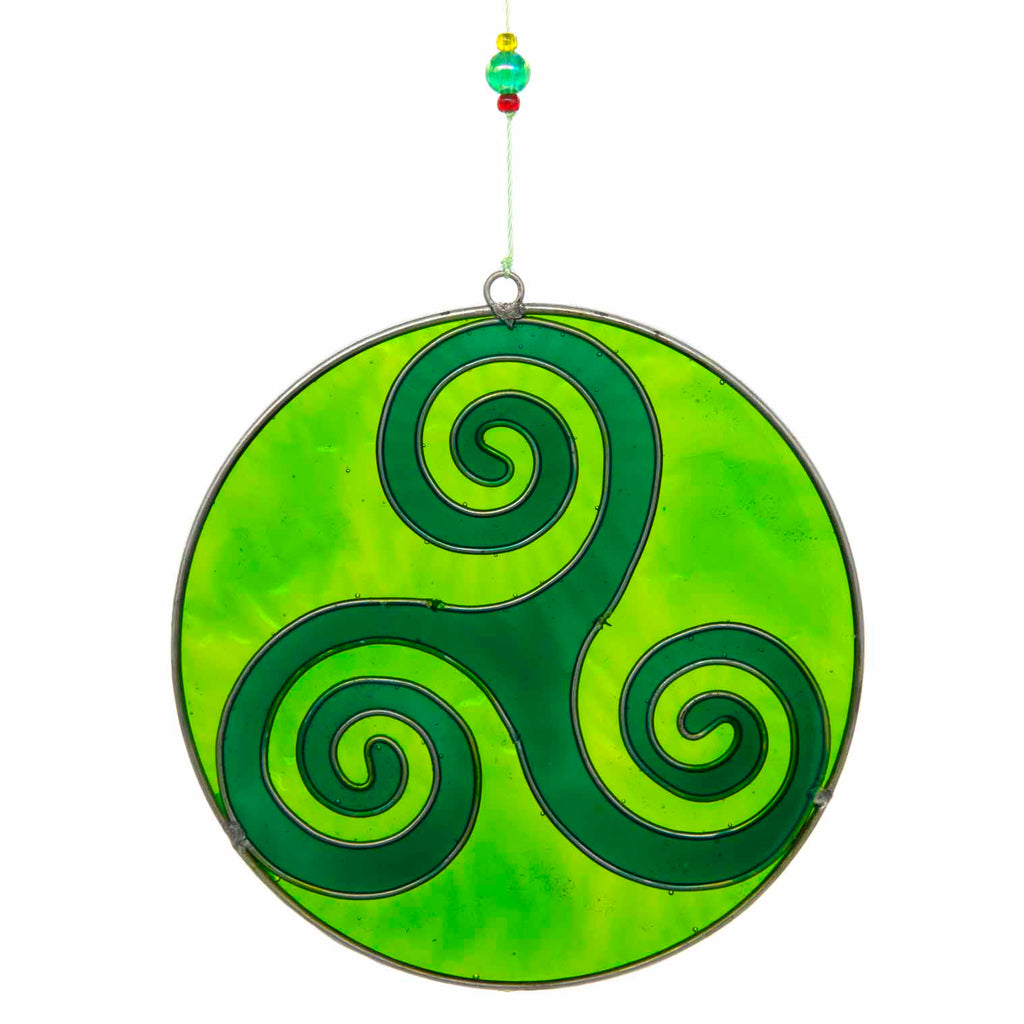 Green Triskelion Suncatcher-Siesta Crafts