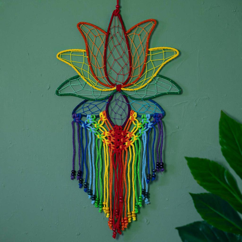 Rainbow Lotus with Beads