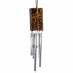 Bamboo Burnt Swirl Windchime-Siesta Crafts
