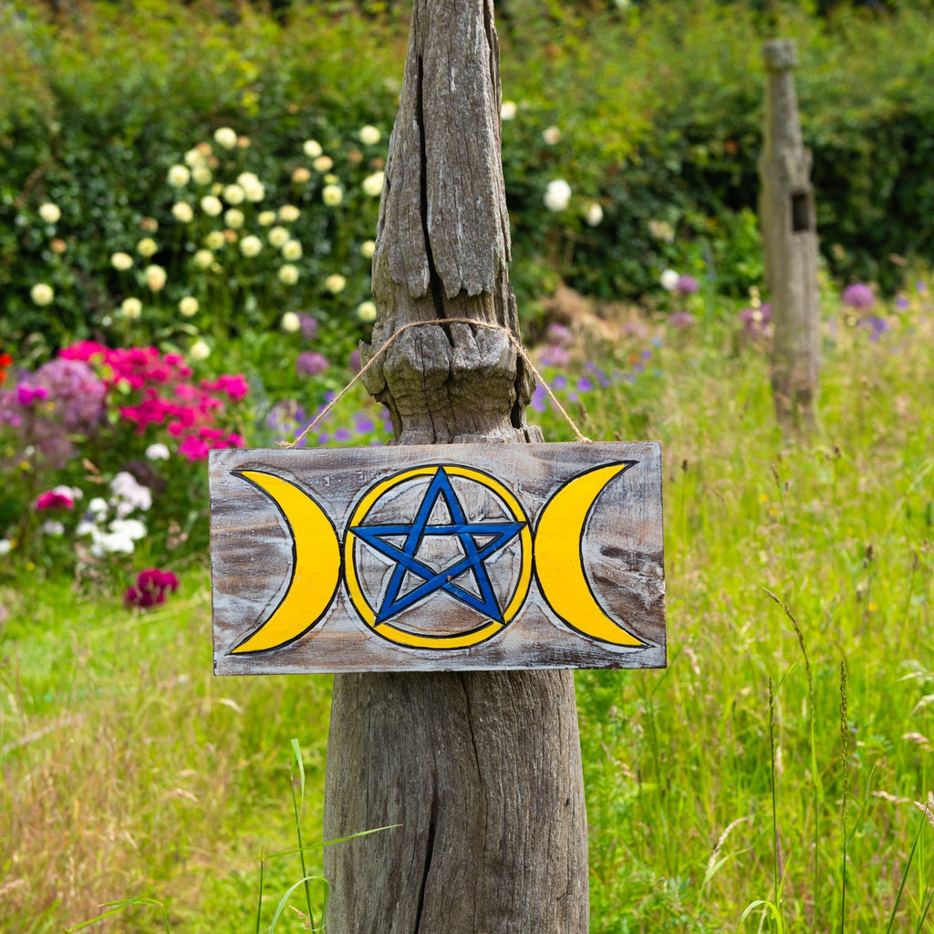 Triple Goddess Pentacle Plaque-Siesta Crafts
