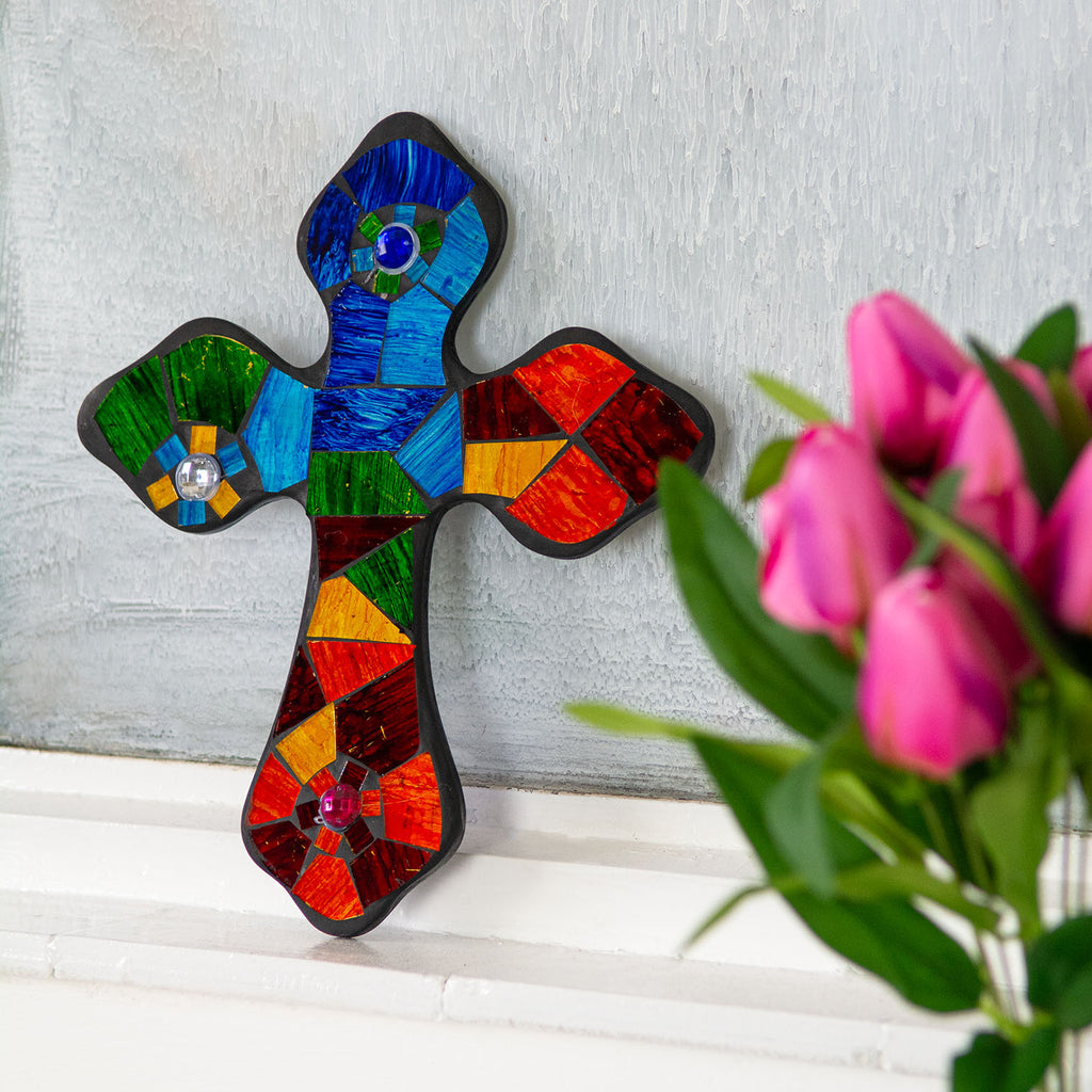 Small Jewelled Mosaic Cross-Siesta Crafts