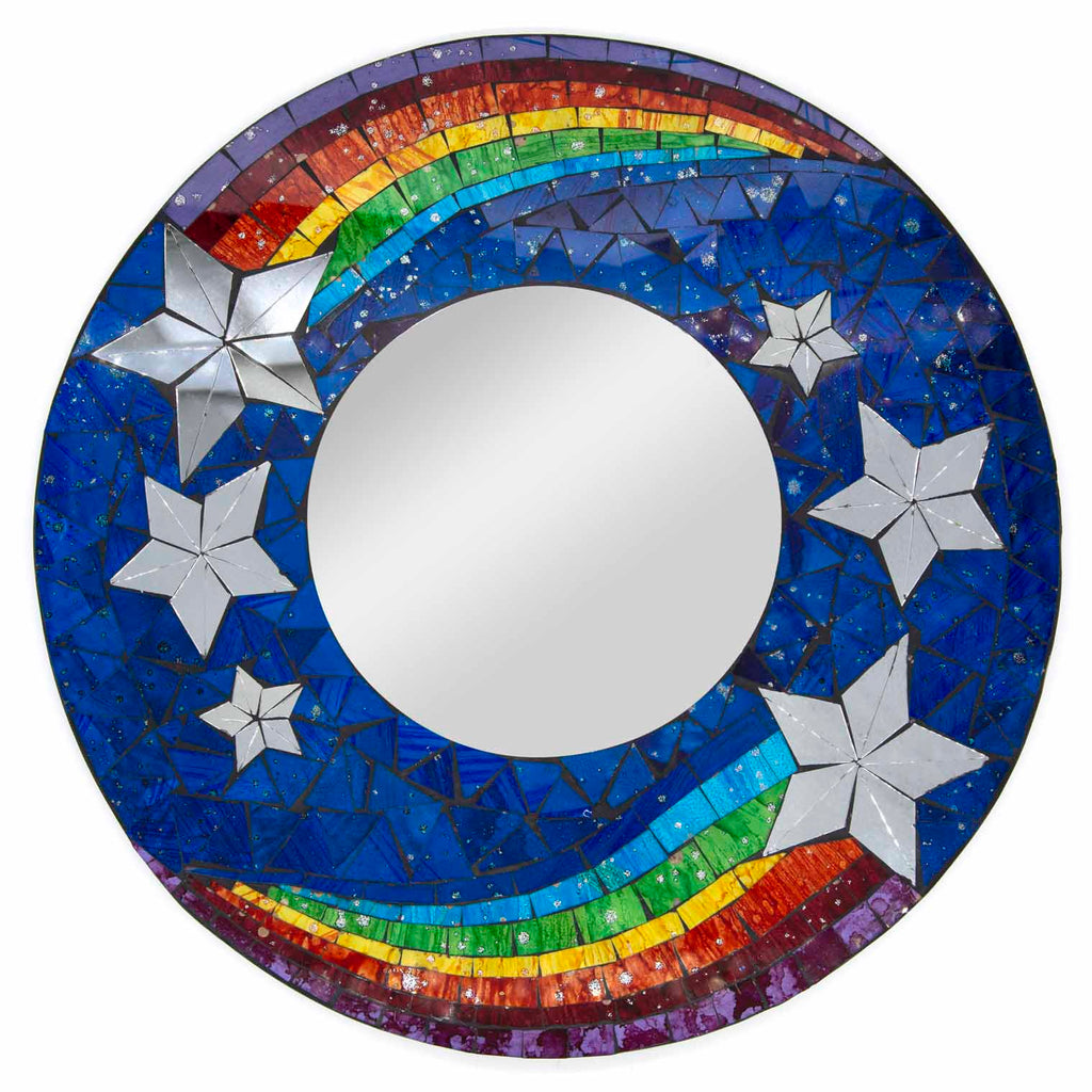 Rainbow and Stars Mirror-Siesta Crafts