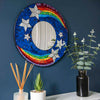 Rainbow and Stars Mirror-Siesta Crafts