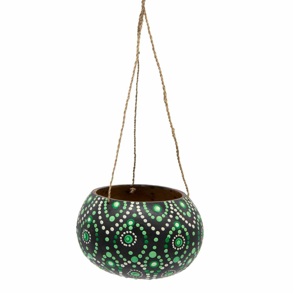 Dot Painted Plant Hanger-Siesta Crafts