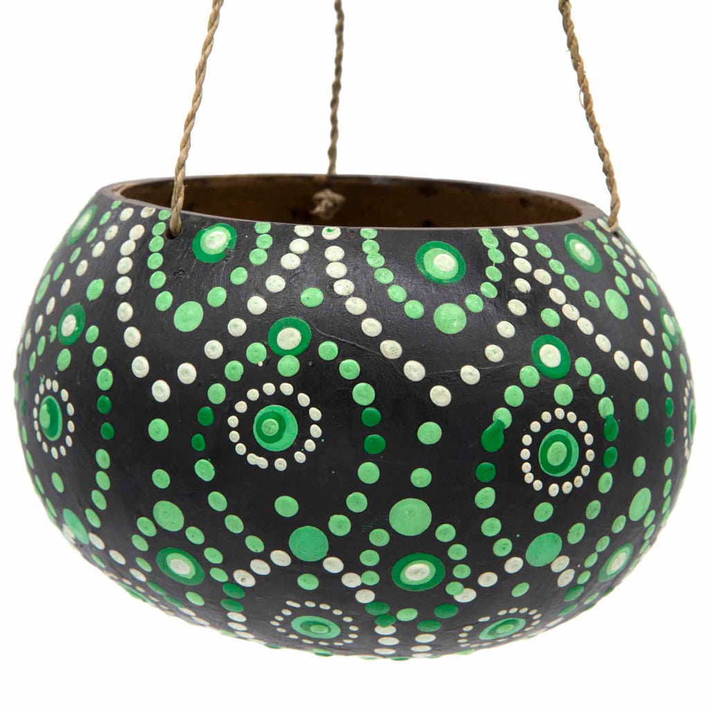 Dot Painted Plant Hanger-Siesta Crafts