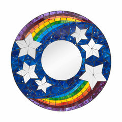 Small Rainbow and Stars Mirror-Siesta Crafts