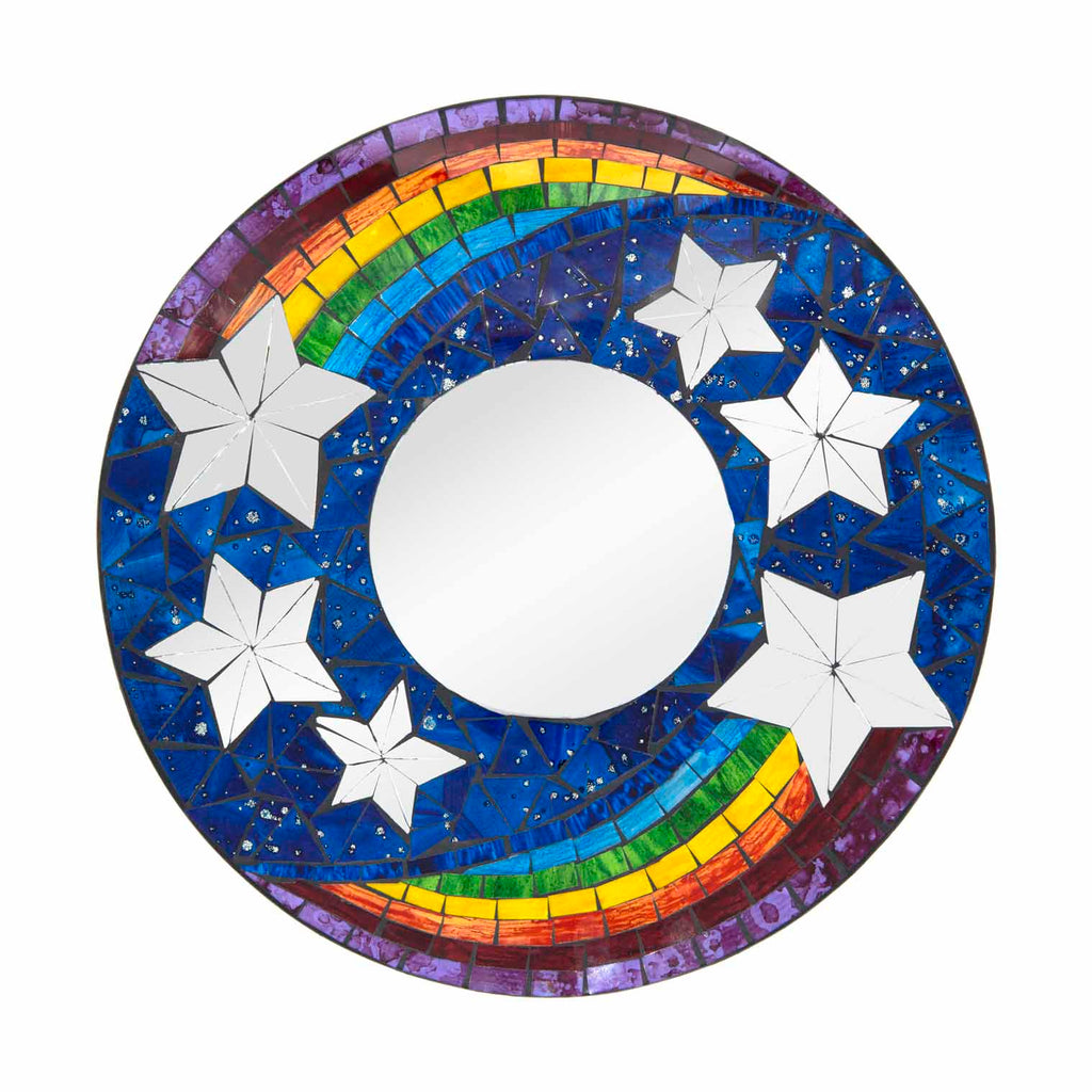 Small Rainbow and Stars Mirror-Siesta Crafts