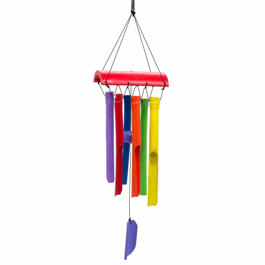Rainbow Bamboo Windchime-Siesta Crafts