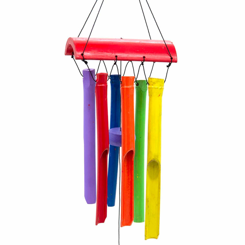 Rainbow Bamboo Windchime-Siesta Crafts