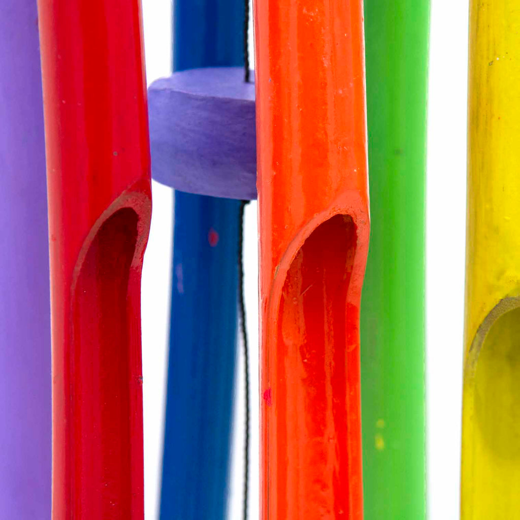 Rainbow Bamboo Windchime-Siesta Crafts