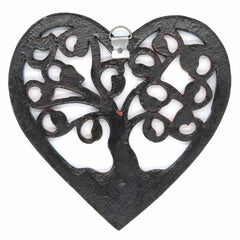 Heart Shaped Autumn Leaves Plaque-Siesta Crafts