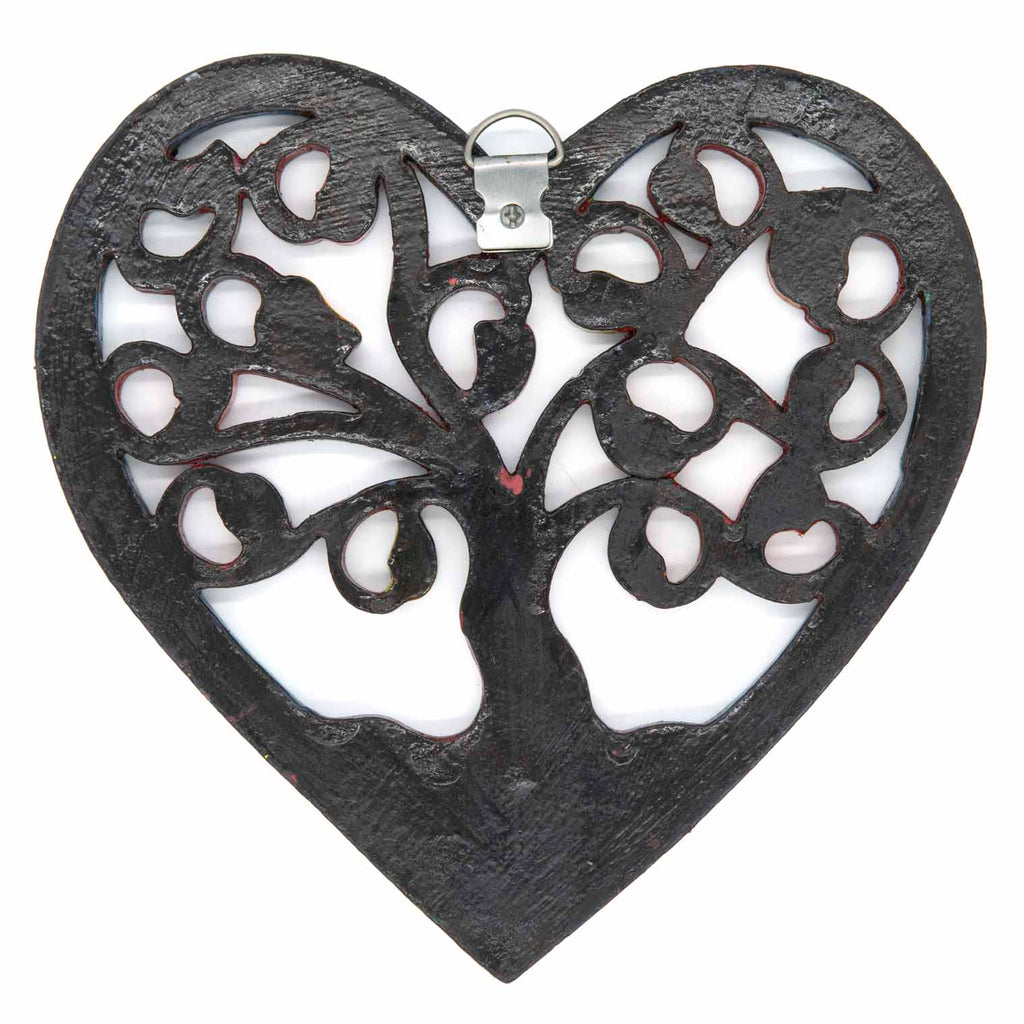 Heart Shaped Autumn Leaves Plaque-Siesta Crafts
