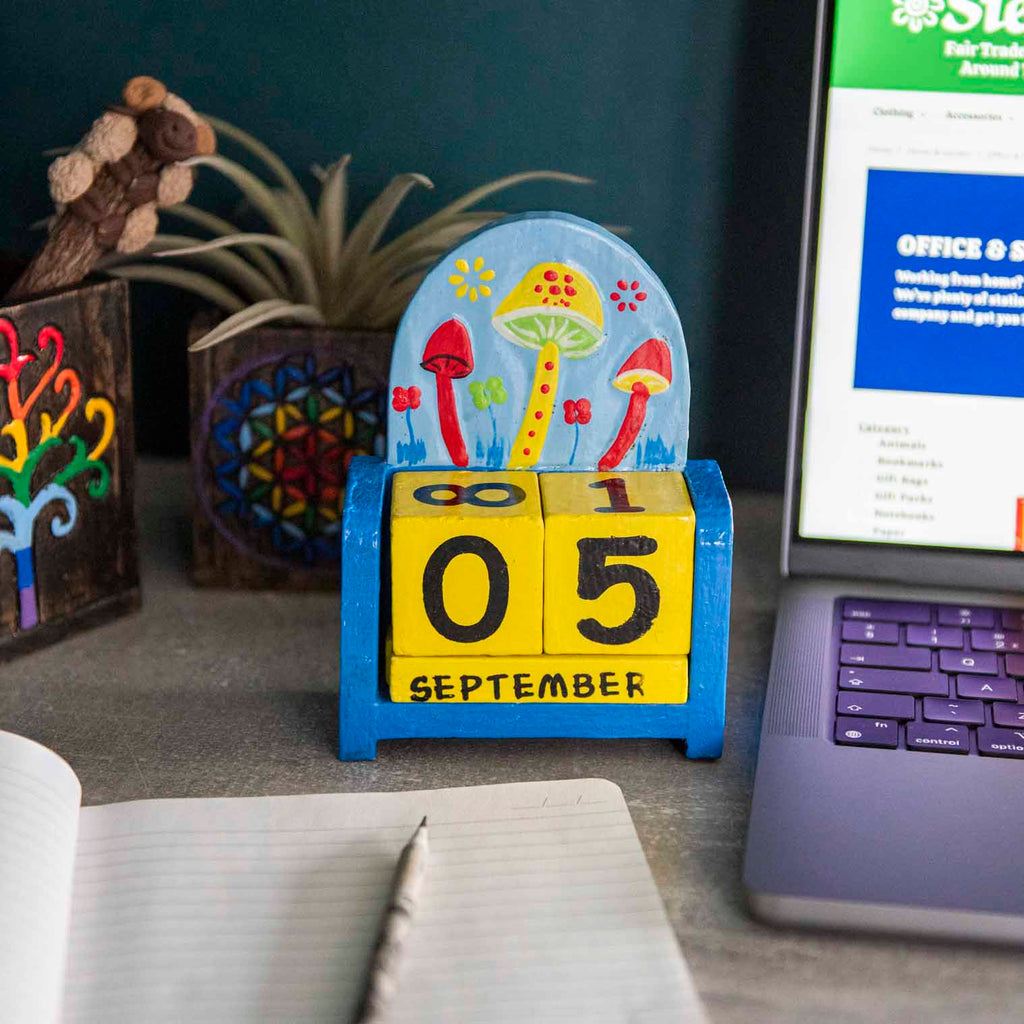 Mushroom Perpetual Calendar-Siesta Crafts