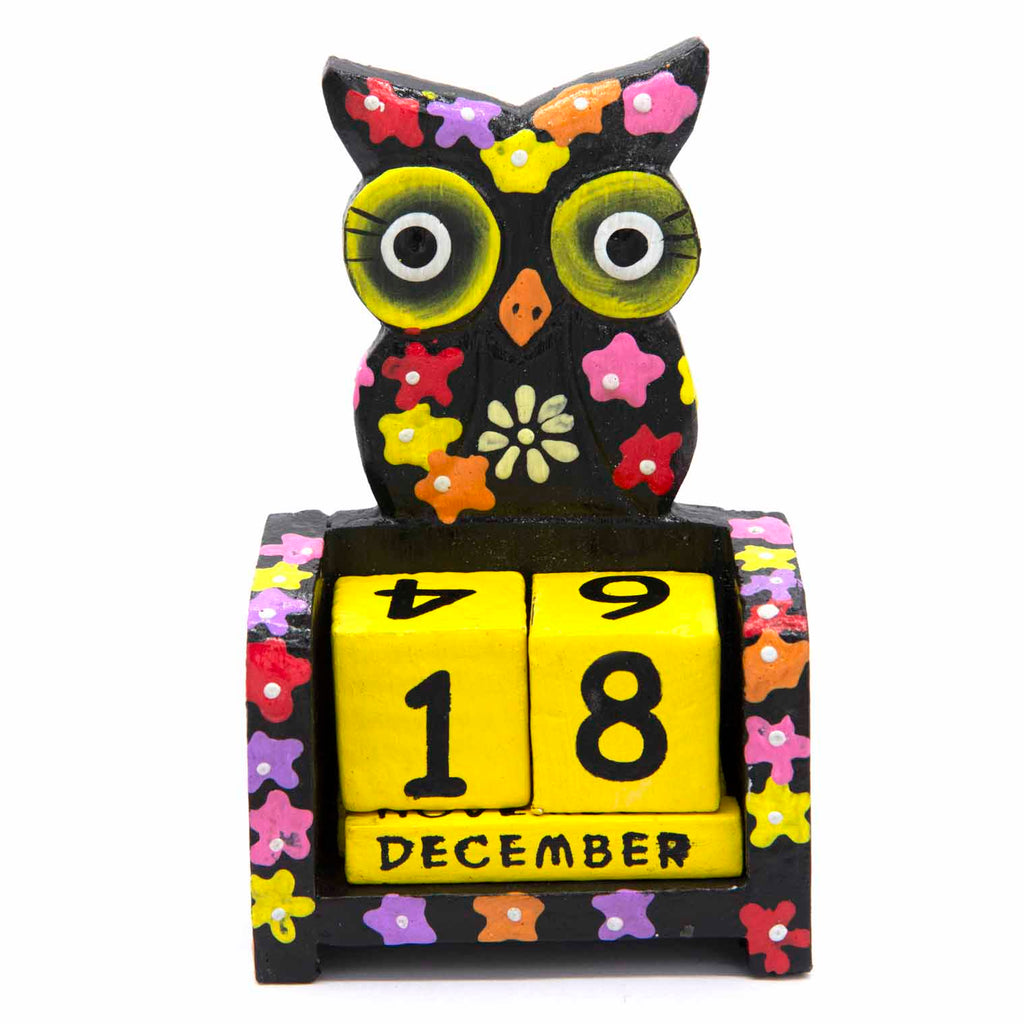 Owl Perpetual Calendar-Siesta Crafts