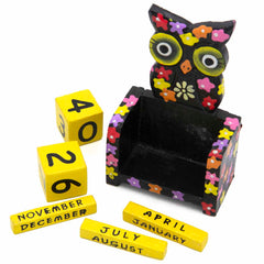 Owl Perpetual Calendar-Siesta Crafts