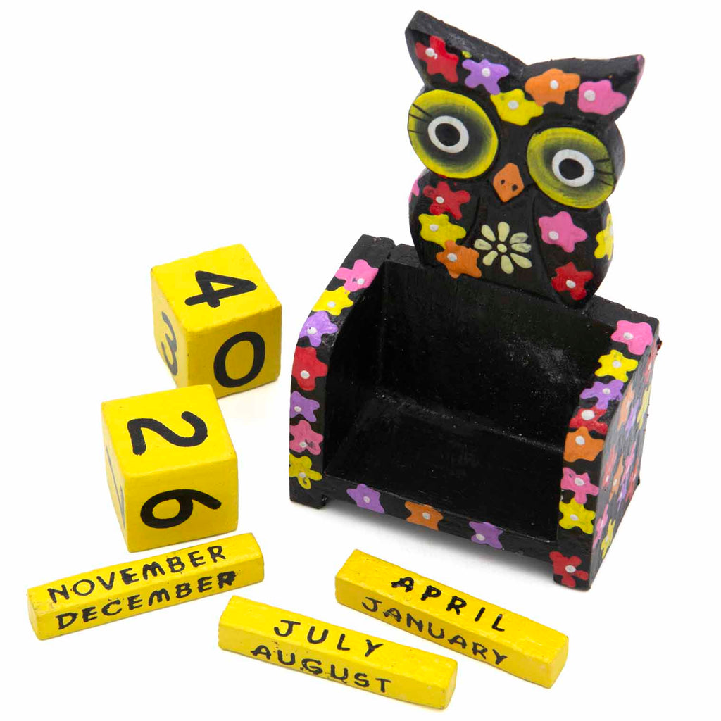 Owl Perpetual Calendar-Siesta Crafts