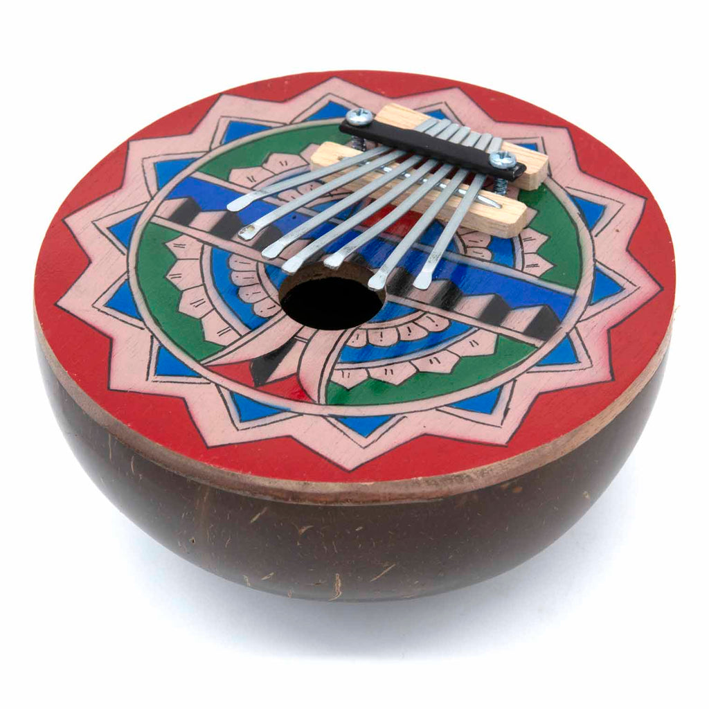 Painted Coconut Thumb Piano-Siesta Crafts