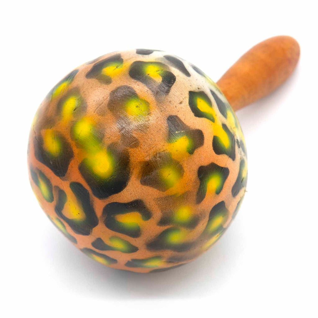 Leopard Painted Maraca-Siesta Crafts