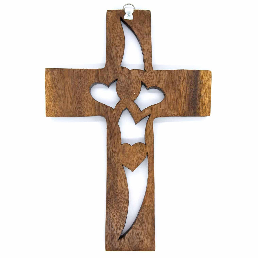Cross with Interlocking Hearts-Siesta Crafts