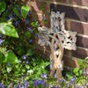 Whitewash Tree Cross with Leaves-Siesta Crafts