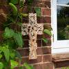 Whitewash Tree Cross with Leaves-Siesta Crafts