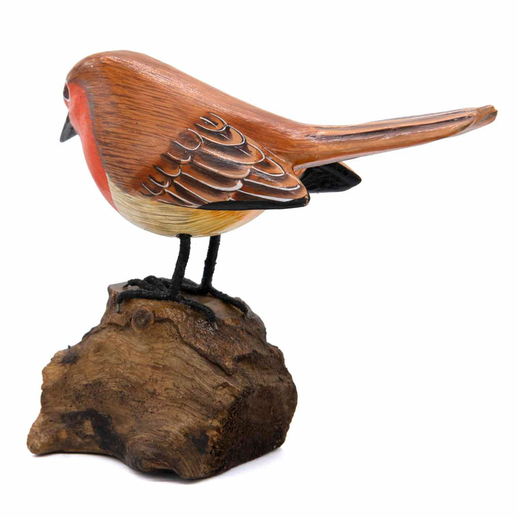 Robin on a Stand-Ornaments & Figurines-Siesta Crafts
