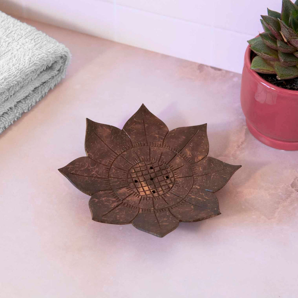 Flower Coconut Soap Dish-Siesta Crafts